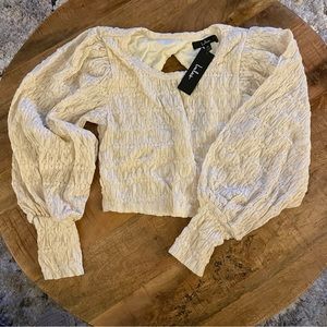 Lulus cream long sleeve crop
